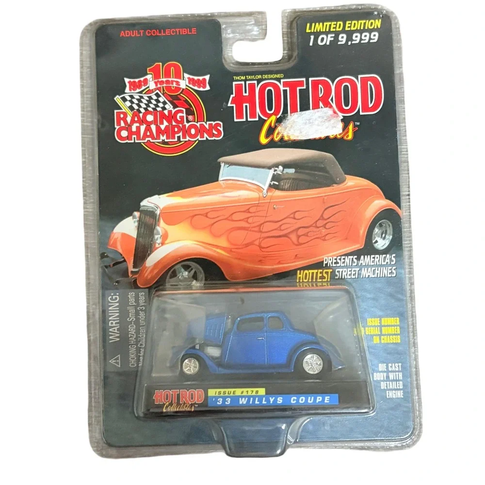Racing Champions Hot Rod Collectibles Set 40 Ford 64 Mustang 33 Willys 1:64